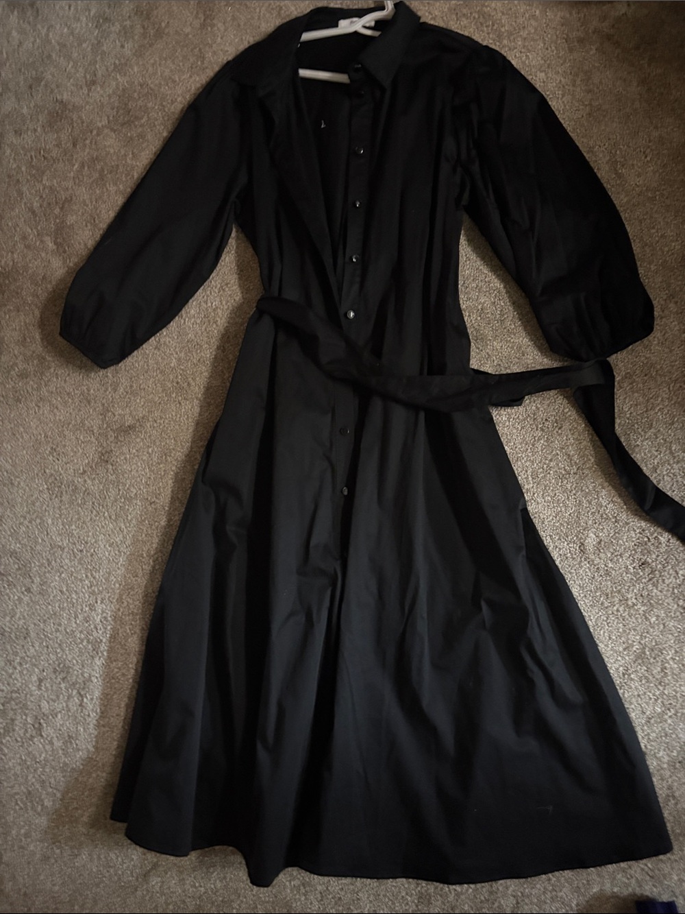 Ricki's Black Maxi Shirt Dress with Self-Tie Belt